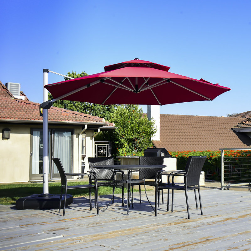Zander 304cm Cantilever Parasol, Burgundy