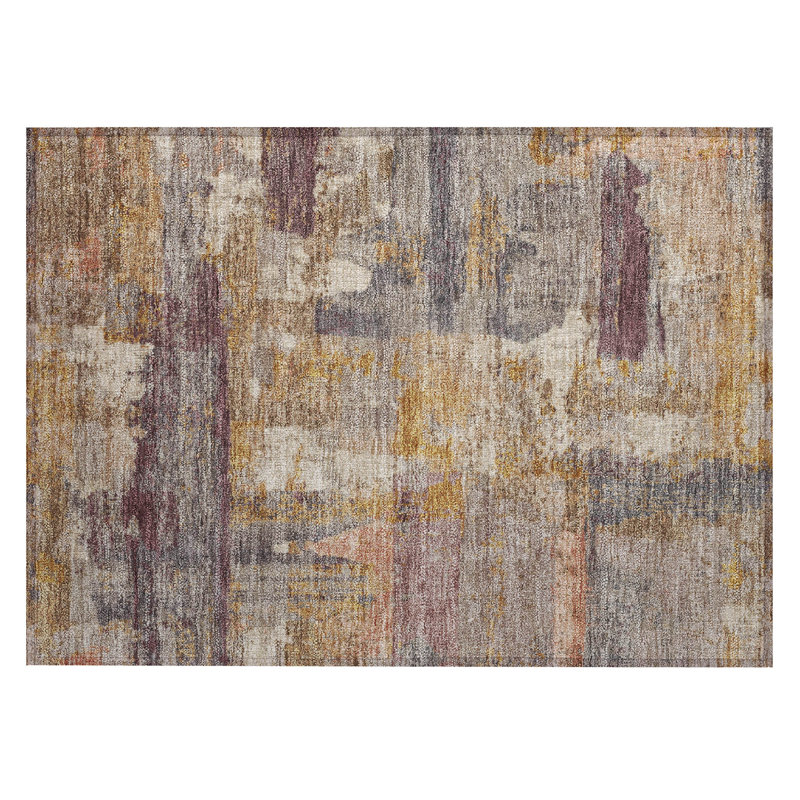 Machine Washable Indoor/Outdoor Jacinto ACN2147 Abstract Rug, Rectangle 1'8" x 2'6"