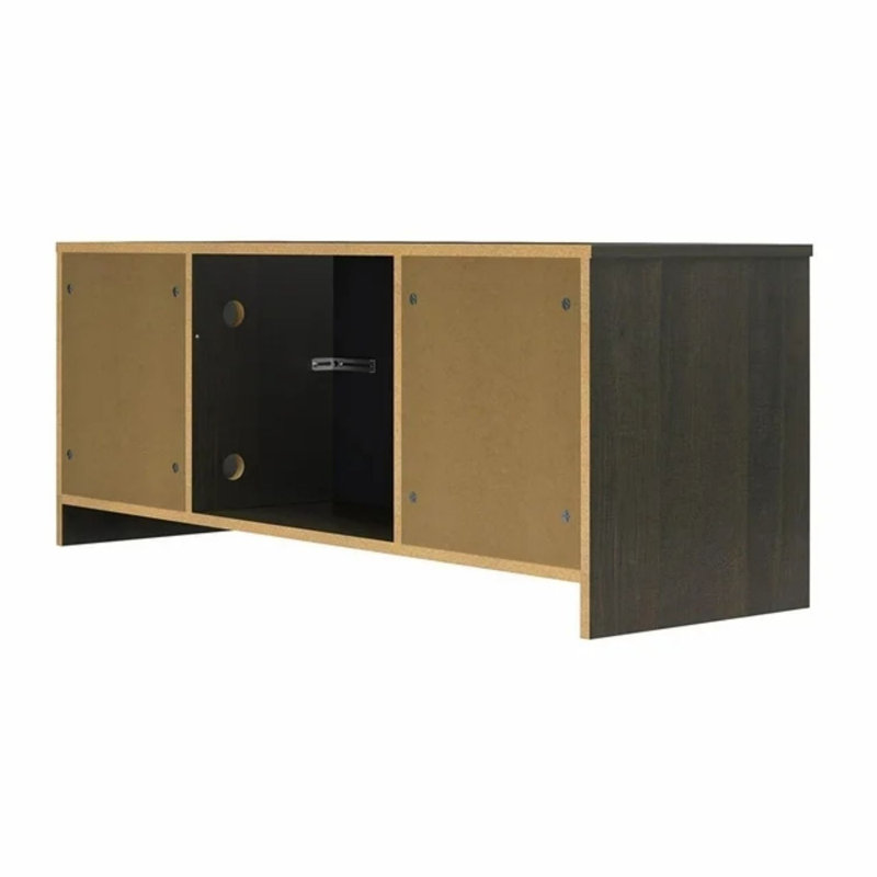 Fireplace TV Stand For Tvs Up To 55", white, Espresso Wood