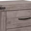 Table de chevet en mélamine durable avec 2 tiroirs et quincaillerie en métal foncé pour le rangement au chevet