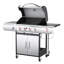Barbecue commercial 42000BTU - 4 brûleurs + brûleur latéral, acier inoxydable, grillage en émail