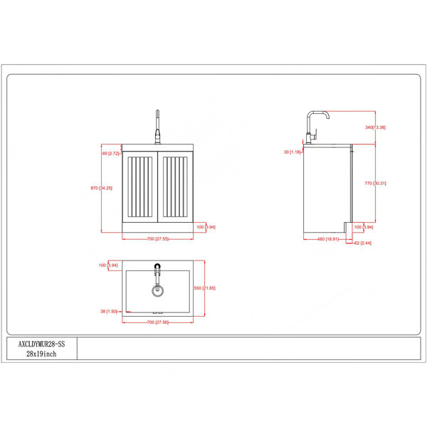 Dimensions du produit