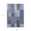 Tapis intérieur / extérieur rayé bleu et bleu marine HomeRoots 9 pi x 12 pi