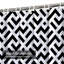 Rideau de douche imperméable noir et blanc avec 12 crochets Geo-575125674