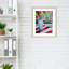 «Montpellier Blue Vase and Window Box» encadré sur papier par Montpellier-91291859-91291857
