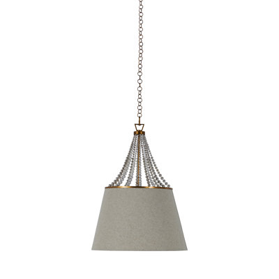 Sonny 1 - Light Single Cone Pendant with Wood Accents