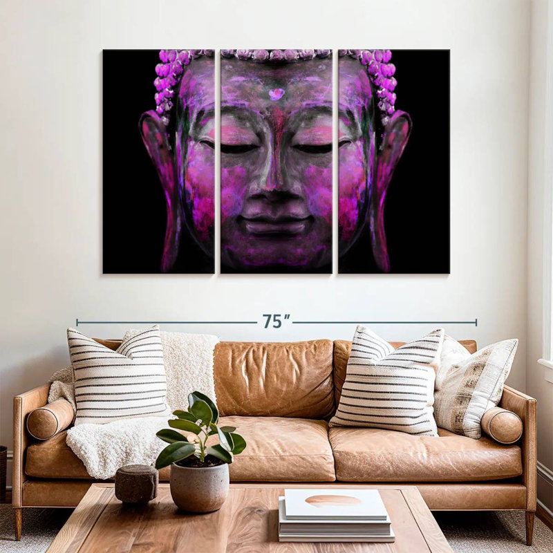 Adella Purple Buddha, 42" H x 65" W