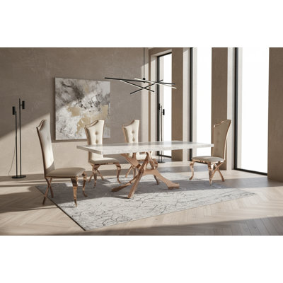 Chaise d'appoint rembourrée Daved