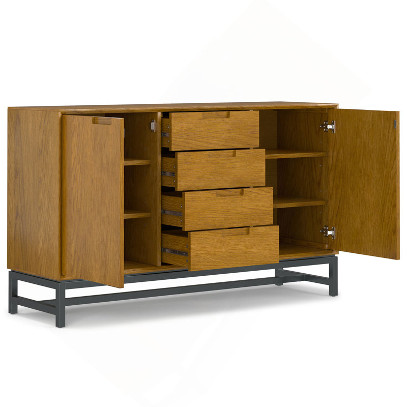 Buffet Banting de 60 pouces de largeur avec tiroirs centraux