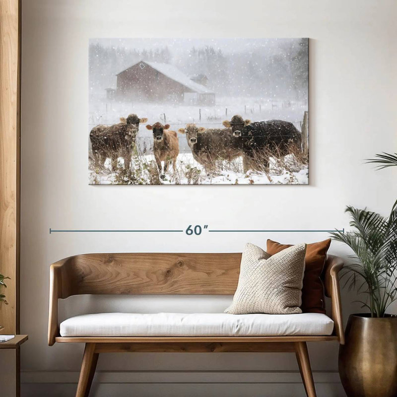 Brampt Cold Cows On The Farm, 30" H x 45" W