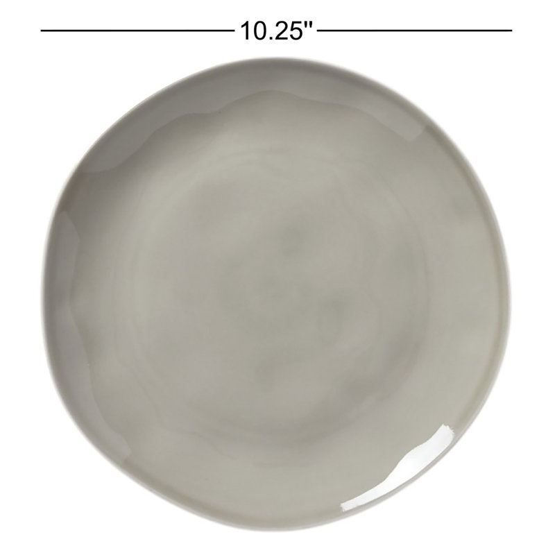 Bay Colors Blue Bay Colors 4Pc Dinner Plates, Gray