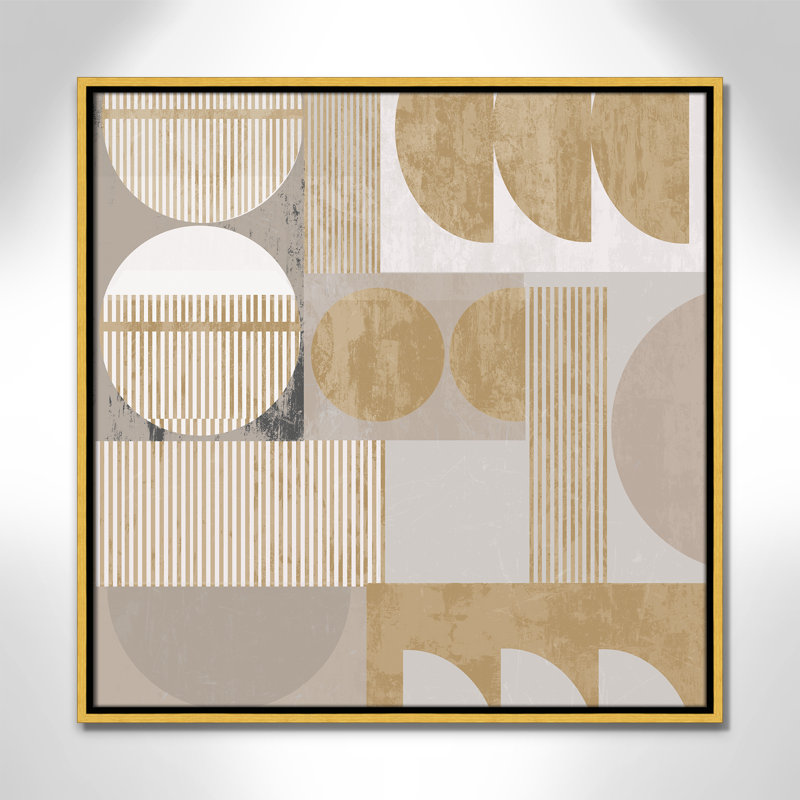 Golden Balance I Print par , Toile avec cadre, 25.5'' W x 25.5'' H, Flotteur doré