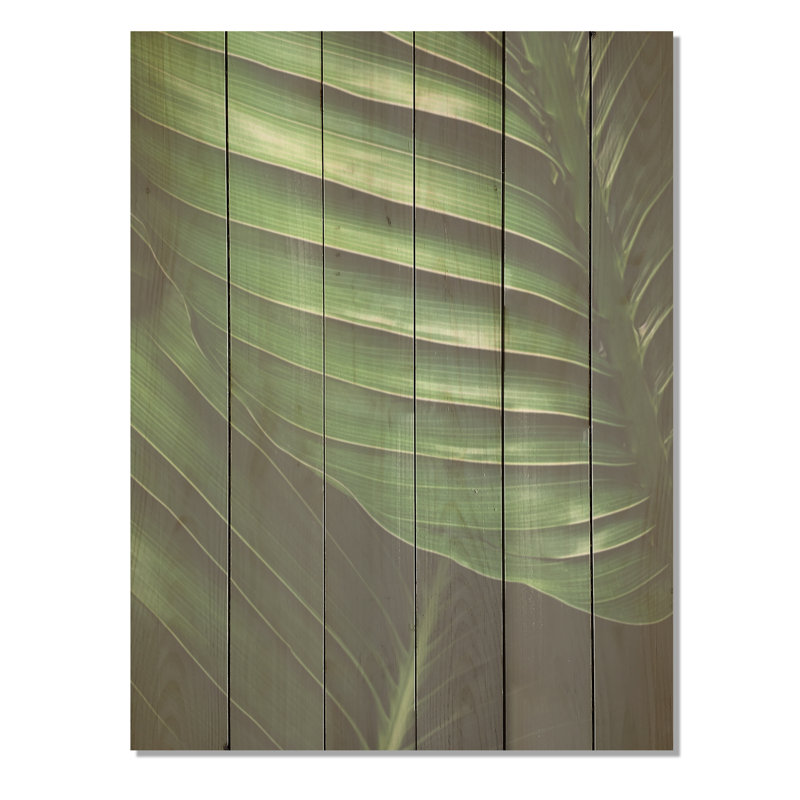 Emerald Exotic Embrace Palmscape I - palmiers et palmiers, art sur bois de pin naturel, H 40 po x l 30 po