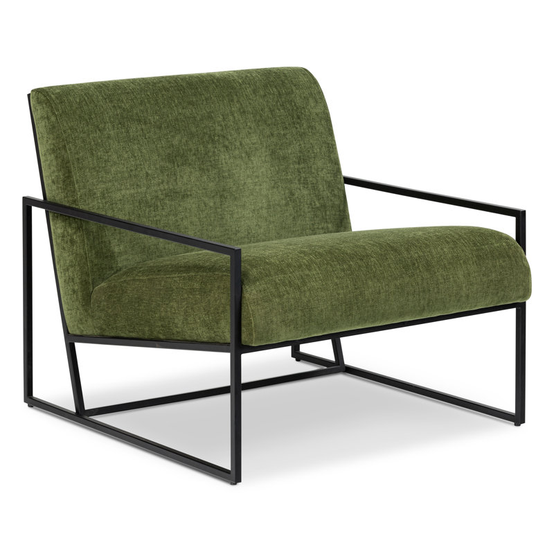 Erling Upholstered Accent Chair, Green Velvet