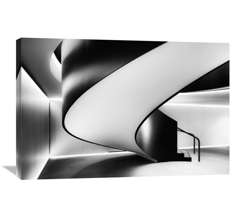 Staircase , Canvas Wall Art " Staircase " Graphic Art Print, 24.1" H x 36" W x 1.5" D