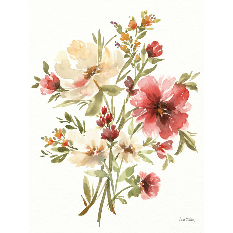 Fleurs d'automne I, H 16 po x l 12 po