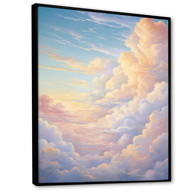 «White Sky Pure Elegance VI», reproduction d'art sur toile, H 40 po x l 30 po x P 1,5 po, Cadre flottant noir