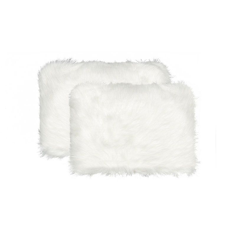 Set of Two 12" X 20" Blush Cowhide Throw Pillow, Off White