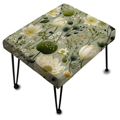 Earthy Zen Garden - Repose-pieds rectangulaire Plants