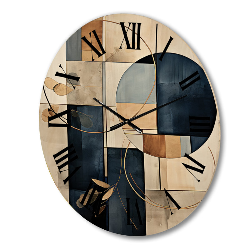 Anglemont Solid Wood Wall Clock, Medium
