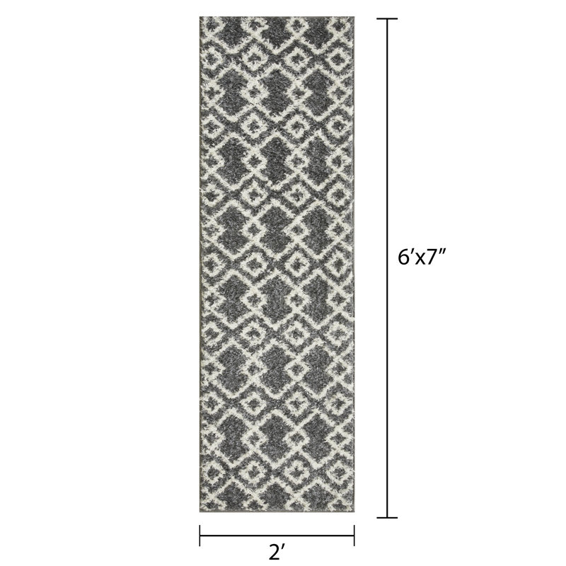 Huipio Performance Geometric Indoor Rug, Runner 2' x 6'7"