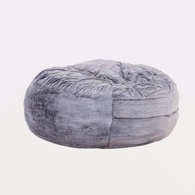 Fauteuil à billes classique en fausse fourrure à mémoire de forme de 5 pi, fauteuil de salon, fauteuil à billes doux et confortable