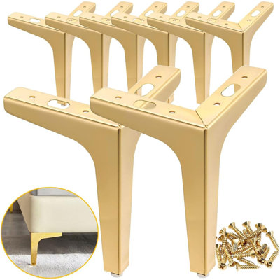 Ensemble de 8 pieds de meuble en métal Modern