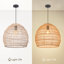 Luminaire suspendu en rotin 1 lumière-672087320