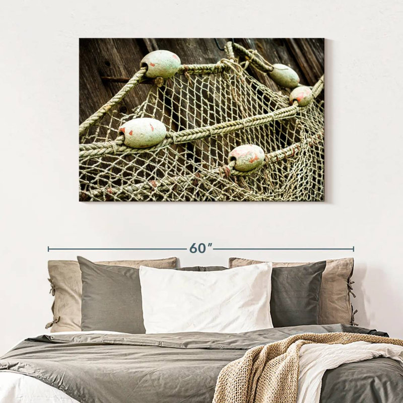 Senne Fishing Net On Board, 32" H x 48" W