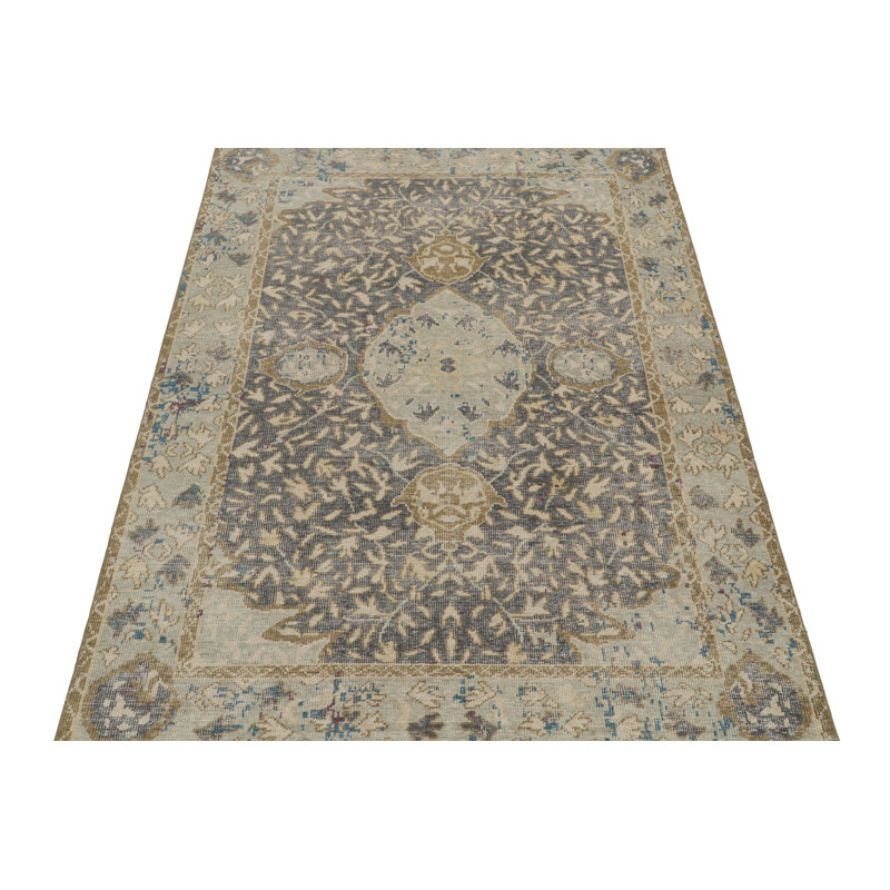 Hand Woven Cotton and Wool Area Rug