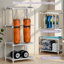 Organisateurs de garde-robe portatifs et rangement avec sections suspendues et pliantes, organisateur de garde-robe peu encombrant, support à vêtements complet anti-poussière pour chambre à coucher, appartement, dortoir-1981187853