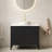 Turio 30" Bathroom Vanity With Sink, Freestanding Bathroom Storage Cabinet With 2 Doors, White Round Ceramic Basin With Stone Pattern And Carrara White Counter Top, No Faucet-2070549436
