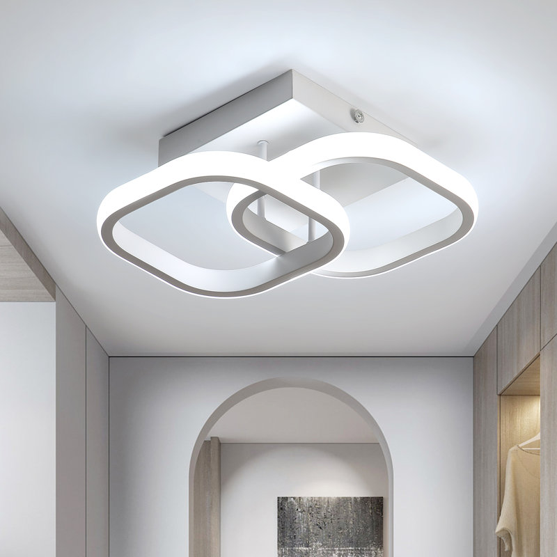 Luebbert LED Semi Flush Mount, White, 6000K