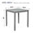 Wooden Dining Square Table, Kitchen Table For Small Space, 4 Person Counter Height Table, Gray,ONLY THE TABLE-669696846-669696844