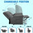 Armard Soft Microfiber Wide Electric Power Lift Assist Standard Recliner with Remote-348702424