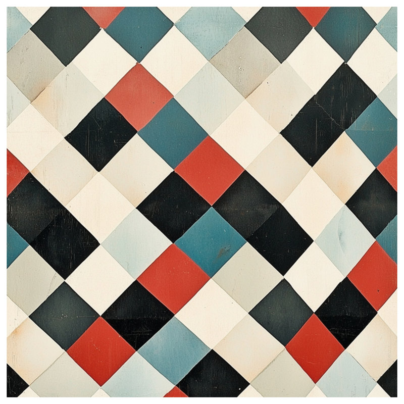 Diamond Checkered Pattern Bedding Checkered Bedspread Pattern, Full / Double