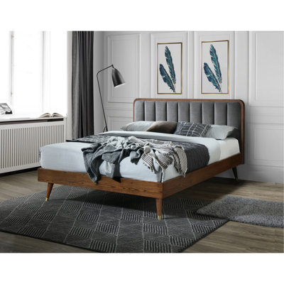 Monte Rosa Platform Wooden/Upholstery Bed In Queen Size