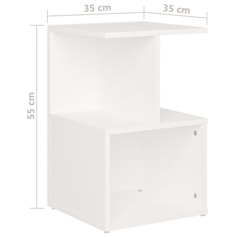 Karely 35cm W Manufactured Wood Bedside Table, Individual