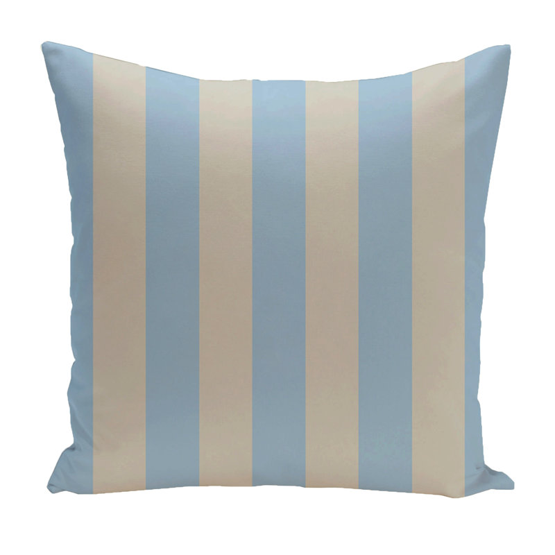 Striped Reversible Throw Pillow, Carolina/Latte, 16"x16"