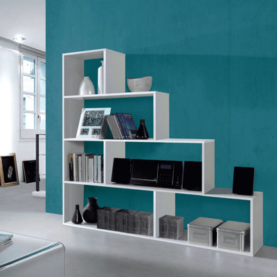 120cm H x 80cm W Particle Board Step Bookcase