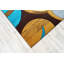 Tapis abstrait turquoise / brun Mccampbell-40595982