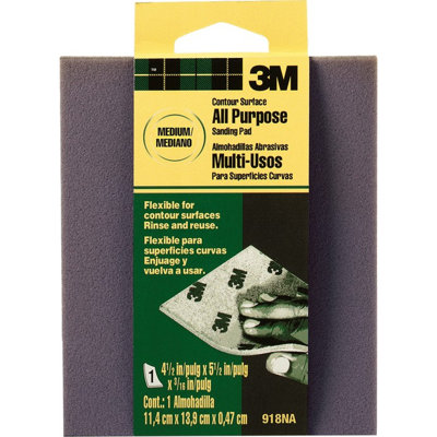 3M 918DC-NA 4-1/2" X 5-1/2" X 3/16" Med General Purpose Contour Surface Sanding Pad-1PK