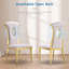 Chaises de salle à manger, ensemble de 4 chaises de salle à manger blanches et dorées avec pieds dorés, chaises de cuisine et de salle à manger à haut dossier