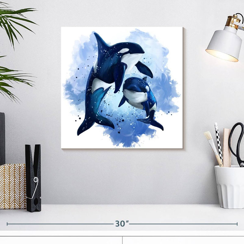 Crowle Orcas, 16" H x 16" W
