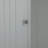 Grey Bathroom Cabinet Triangle Corner Storage Cabinet With Adjustable Shelf Modern Style MDF Board