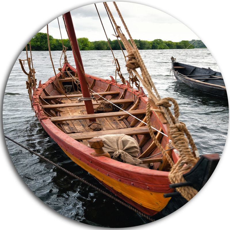 « rétro bateau en bois », reproduction de photo sur métal, H 38 po x l 38 po x P 1 po
