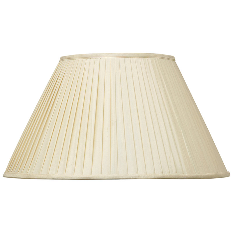 Silk Pleated Empire Shade, 23cm H x 40cm W x 40cm D, Almond