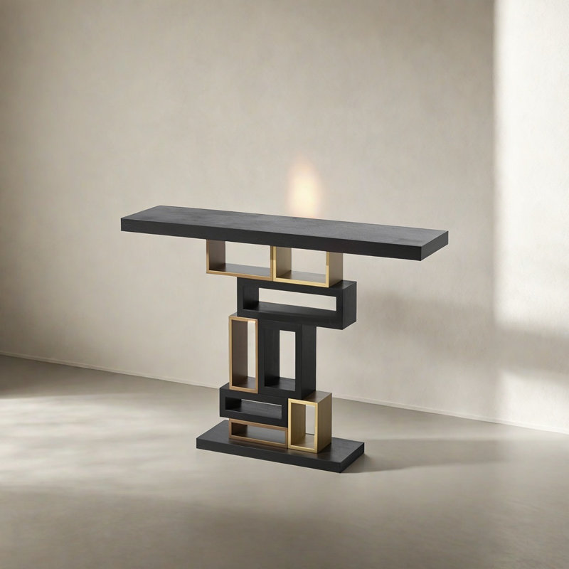 Console Modern Luxury, Noir, noir, noir, noir, H 31,5 po x l 43,31 po x P 14,96 po