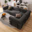 Canapé-lit modulaire en forme de L 116,10 po-1345796005