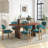 Mid Century Wooden Oval Pedestal Dining Table Sets-2147471476-2147471479-2147471475